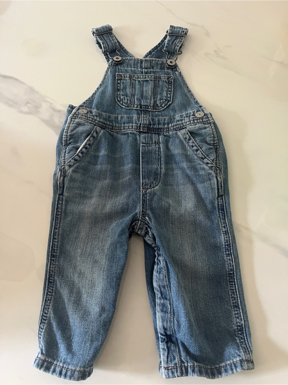 Baby Gap Denim Unisex Overalls Size 6-12M